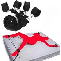 【CW】♧✢☸  Bdsm Adjustable1.8/2m Bed Handcuffs or Mattress with Arm and Leg Cuffs Adjustable Fetish Bondage