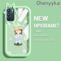 เคส Chenyyka สำหรับ OPPO Reno 6 5G Reno 6 Pro 5G Reno 6Z 5G เคสลายการ์ตูนในฤดูร้อนที่น่ารักเด็กผู้หญิงกันกระแทกหลากสีเคสโทรศัพท์โปร่งใสสร้างสรรค์เคสนิ่มซิลิโคนน่ารัก