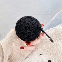 [SOSO 3C accessories] Oreo ช็อกโกแลตนมคุกกี้3D หูฟังสำหรับ Airpods 1/2 Pro ชุดหูฟังซิลิโคนน่ารักฝาครอบป้องกันการชาร์จ3