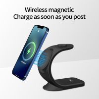 ZZOOI Magnetic 3 In 1 Wireless Charger Dock For IPhone 13 12 Pro Max Mini 15W Qi Fast Charging Station For AirPods 3 Apple Watch 7 6 5