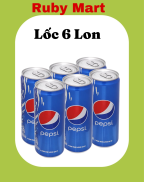 Lốc 6 lon nước ngọt Pepsi 320ml