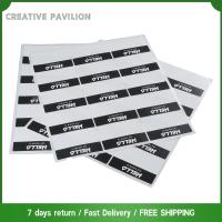 CREATIVE PAVILION กระดาษสำหรับตกแต่ง สติ๊กเกอร์ป้ายชื่อสวัสดี สีดำสีดำ ป้ายชื่อป้ายชื่อแท็ก ครอบครัวของคุณ ลอกและติด โรงเรียนในโรงเรียน