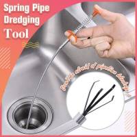 Multifunctional Spring Pipe Dredging Tool Cleaning Claw Sewer Toilet Dredger Home Sink Anti-blocking Cleaning Hook Kitchen Sewer Traps Drains