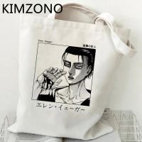 Attack on Titan shopping bag reusable tote shopper canvas bag bolsas reutilizables shoping sacola net cabas