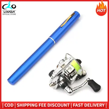 Pocket Collapsible Fishing Rod Reel Combo Mini Pen Fishing Pole Kit Telescopic  Fishing Rod Spinning Reel Combo Kit 
