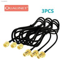 ► QUALINET 3pcs RG174 Coax Cable Extension Copper SMA Male To Female Connector for Coaxial WiFi Network Card RG174 Router Antenna