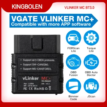 Vgate vLinker MC OBDII Bluetooth OBD2 Diagnostic Scanner for Android &  Windows (Bluetooth 3.0)