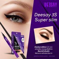 อายไลเนอร์ ดีเซ่ย์ เส้นบาง หัวเรียวเล็ก 0.01mm DEESAY 3S Super Slim Smooth Stain Black Eyeliner