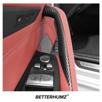 2/4Pcs For BMW G30 G38 Series 5 2018-2022 Carbon Fiber ABS Car Interior Door Pull Handle Armrest Trim Covers Auto Accessories