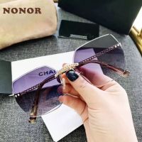 ⊕▽ NONOR Luxury Brand Sunglasses Women Oversized Uv400 Tr Frame Metal Frame Legs Vintage Polarized Sun Glasses Sunshade