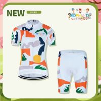 ﹊ Children riding a short-sleeved suit men and women long sleeve roller skating balanced car bike spring summer autumn overalls childrens clothes