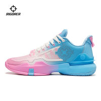 RIGORER Hydrogen 2 Mens Professional Basketball Shoes Actual Combat Non-slip Wear-resistant Rubber High Elasticity Sports Sneakers Z122160116 - Blue/Pink