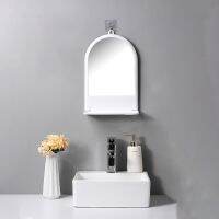 ❣✳♟ Toilet Shower Mirror Anti Fog Decorative Cabinet Wall Mounted Minimalism Bath Mirrors Bathroom Ronde Spiegel Bath Mirrors