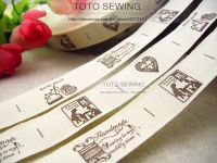 Min.order is $15 (mix order) 2CM width Zakka cotton sewing label  cuddly time pattern  free shipping TOTO sewing F001#-20 Stickers Labels