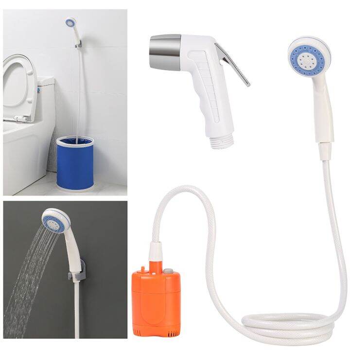 Portable Electric Shower Rechargeable Bathing Pump for Outdoor Sport Travel Van Car Caravan