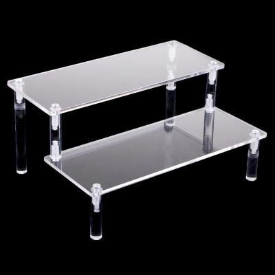 MagiDeal Clear Transparent Ladder Tier Acrylic Rack Countertop Risers Showcase