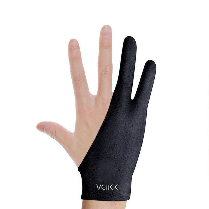 VEIKK Drawing Glove Twofinger Drawing Glove Lightweight Sweatproof Soft Glove for VEIKK