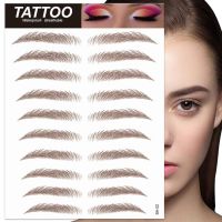 4D Hair Like Eyebrow Sticker Black/Brown Color Eyebrows Long Lasting Waterproof Tattoo Sticker for Eyebrow Cosmetics Makeup Tool Stickers