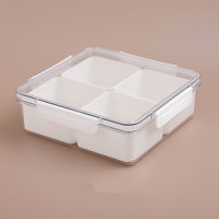 Plastic Fruit Plate Dessert Snack Storage Box with Lid Tray Food Container Kitchen Dinner Tableware Serving Dish Bowl Organizer