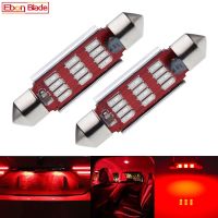 (Premium car)2 X สีแดง Festoon LED Dome Light 31มม. 36มม. 39มม. 41มม. 42มม. 12SMD CANBUS ภายในรถหลอดไฟป้ายทะเบียนโคมไฟจัดแต่งทรงผม12V AC