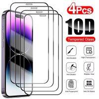 4PCS Full Cover Screen Protector for iPhone 14 11 12 13 Pro Max Protective Glass for iPhone 11 13 14 Pro X XR XS Max 6 7 8 Plus