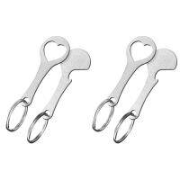 4 Pieces of Stainless Steel Shopping Trolley Remover-Shopping Trolley Token As A Key Ring-Can be Detached Directly