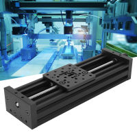 สกรูสไลด์ตารางเชิงเส้นปฏิบัติโต๊ะสไลด์ CNC สีดำ/ เงินสำหรับอุตสาหกรรมระบบอัตโนมัติตะกั่วเครื่องพิมพ์3D 2มม