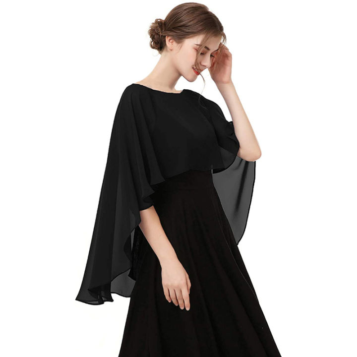 【Miss Lan】Capelets for women Chiffon Cape Shawls and Wraps for Evening ...