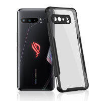 กรณี ZSHOW สำหรับ ROG ศัพท์3เกราะกรณีกรอบ TPU กับพีซีที่ชัดเจนกลับอากาศไกเข้ากันได้ที่น่าตื่นตาตื่นใจป้องกันการวาง