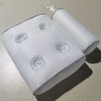 Spa Non-Slip Bath Pillow Cushioned Bath Tub Spa Pillow Bathtub Head Rest Pillow With Suction Cups For Neck Back Bathroom Supply