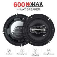 2ชิ้น6.5นิ้ว600W 4 Way 12V รถโคแอกเซียลสเตอริโอเพลงอัตโนมัติความถี่เต็มช่วงลำโพงไฮไฟการติดตั้งแบบไม่ทำลาย