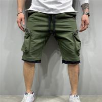 【CW】 2021 New Loose men jogging short fitness streetwear Multi-pocket sport casual hip cargo