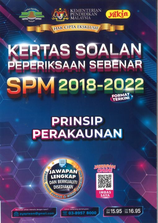 KERTAS SOALAN PEPERIKSAAN SEBENAR PRINSIP PERAKAUNAN SPM 2018-2022 | Lazada