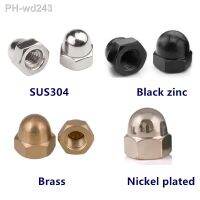 DIN1587 Acorn Cap Nut M3 M4 M5 M6 M8 M10 steel with black zinc nickel Stainless Steel 304 brass Decorative Cap Nuts Caps Covers