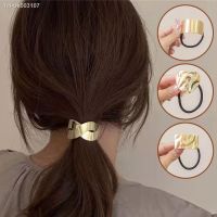 ✧⊙ Fashion Metal Hair Ties Gothic Punk for Women Girl Elastic Hair Rope Ponytail Holder Headwear Hair Accessories