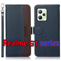 สำหรับ Realme GT NEO 3/3T NEO 2 GT Master GT 2 Pro ฝาครอบหนังกันกระแทกกระเป๋าสตางค์พร้อมสายคล้อง