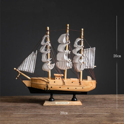 With LED Light Caribbean Black Pearl Corsair Sailing Boats Wooden Sailboat Model Home Decoration Accessories for Living Room