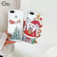 Callfire เคสใส่โทรศัพท์คอลไฟสำหรับ Xiaomi Redmi Note 8 6 6A 9C M2คริสมาสต์กวางน่ารักซานตาคลอสรูปแบบต้นคริสต์มาสเคสทราย