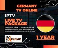 IPTV GERMANY TV Online Package 1 Year. รับชมทีวี เยอรมันนี ได้ง่ายๆผ่านแอพพลิเคชั่นที่สามารถดาวน์โหลดได้ทุกระบบอุปกรณ์