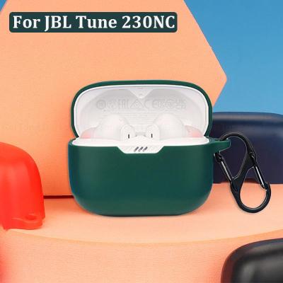 Case For JBL Tune 230NC Bluetooth Earphone Cover For JBL Tune 230 NC TWS Skin Silicone Case Funda Protector With Keychain Hook Wireless Earbud Cases