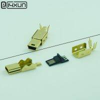 อะแดปเตอร์ Diy สำหรับสาย Od4.0 5เซ็ตมินิหัวเชื่อม5pin Usb 4P ตัวเชื่อมชุบทองต่อพ่วง Usb แบบ3 In 1