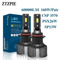 ZTZPIE 12V LM 160W 6500K 3800K Cahaya Puthutih PSX26W แขวน SP13W 2504 Mentol นำ Lampu C SP 3570 Kereta Lampu Depan อัตโนมัติ