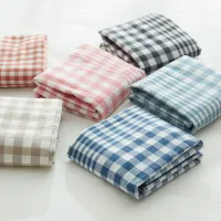 AHSNME 50x75cm Pure Cotton Pillowcase Checkque 100% Cotton Pillow Cover Multi Colors White Grid Bed Textile High Quality