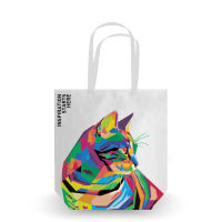 CPA กระเป๋ากระสอบสาน Cat Pop Art PP Woven Tote bag WH 43Wx45Hx15S cm