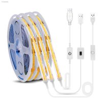 ✶✼☽ Super Bright USB DC 5V COB LED Strip Light 320leds/m with Hand Scan / Dimmable Touch Sensor Switch/ Push Switch 1m 2m 3m 4m 5m