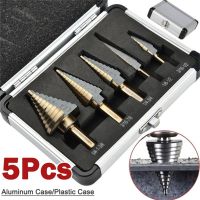 5pcs Step Drill Bit Set Hss Cobalt Multiple Hole 50 Sizes Cobalt Titanium Conical Carbide Drill Perforator Hole Cutter Tool Drills Drivers