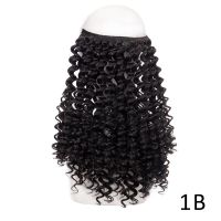 Talang Synthetic Invisible Secret Fishing Line Wig Kinky Curly Clip In Hair Extension For Women Natural Brown Synthetic Long Hai