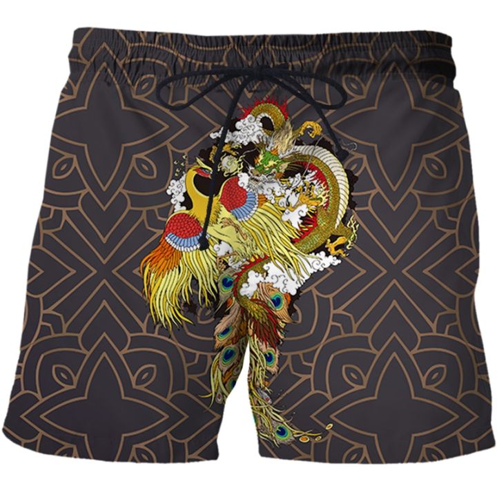 2023-new-men-outdoor-shorts-3d-printed-chinese-dragon-totem-beach-pants-spring-summer-swimming-playing-sports-for-women-travel