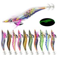 hot！【DT】 1PCS/Lot Fishing 13.5cm Squid Jig Wood Shrimp Bait Cuttlefish Jigging Accessories