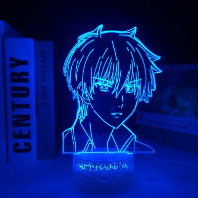 Fruits Basket Kyo Sohma Anime Acrylic 3D White Base Lamp for Bedroom Decor Night Light Childrens Birthday Gift LED Desk Light